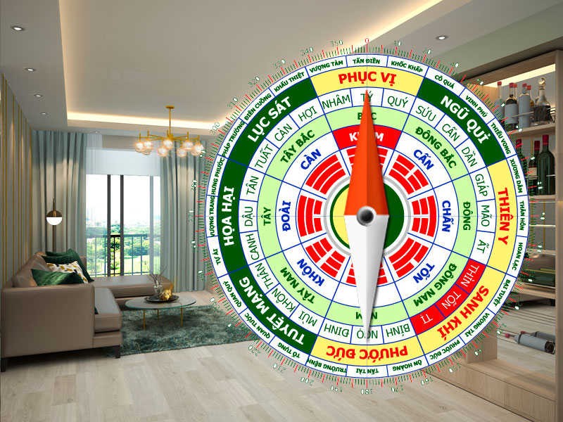 Sử dụng la bàn xem hướng nhà chung cư